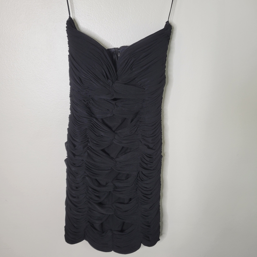 Vicky Tiel Ruched Mini Dress